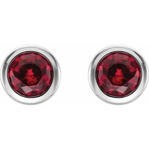 Holliston 0.68 Carat Natural Ruby Round cut Bezel Set 