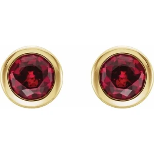Holliston Natural Ruby Yellow Gold Bezel Set 