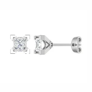 Jasmyn Lab-Created Yellow Gold 4 Prong Studs Diamond Earrings