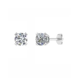 Jayna Lab-Created Rose Gold Double Prong Studs Diamond Earrings