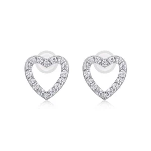 Stefena Lab-Created Claw  Set Cluster Diamond Earrings