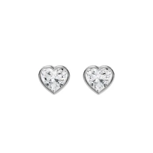 Leeza Lab-Created Bezel Set Studs Diamond Earrings
