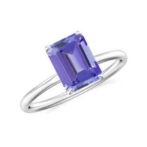 Alda Silver 4 Prong Tanzanite Engagement Ring