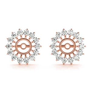 Sienna Lab-Created Rose Gold Ear Jackets & Climbers Diamond Earrings