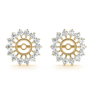 Sienna Lab-Created Yellow Gold Ear Jackets & Climbers Diamond Earrings