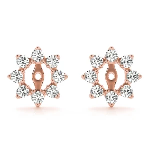 Freya Lab-Created Rose Gold Ear Jackets & Climbers Diamond Earrings