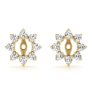Freya Lab-Created Yellow Gold Ear Jackets & Climbers Diamond Earrings