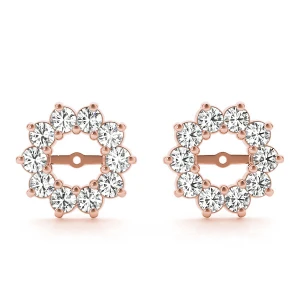 Rylee Lab Grown Rose Gold Ear Jackets & Climbers Diamond Earrings