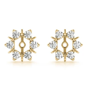 Abigali Lab-Created Yellow Gold Ear Jackets & Climbers Diamond Earrings