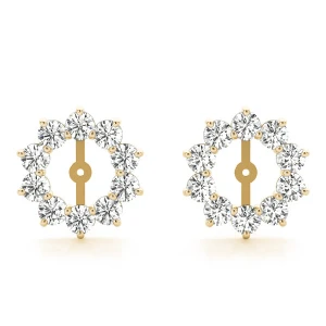 Stevie Lab-Created Yellow Gold Ear Jackets & Climbers Diamond Earrings
