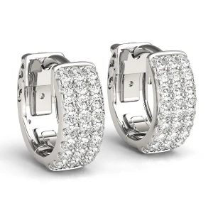 Victoria Lab-Created Hoop Diamond Earrings