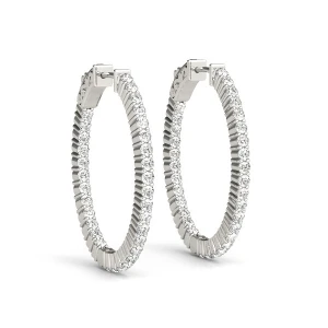 luca Lab-Created Platinum Hoop Diamond Earrings