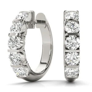 Brooke Lab-Created Platinum Hoop Diamond Earrings