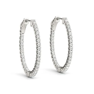 Eirian Lab-Created Hoop Diamond Earrings