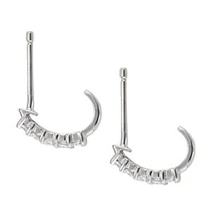 Freya Lab-Created Platinum Hoop Diamond Earrings