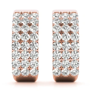 Elsie Lab Grown Rose Gold Hoop Diamond Earrings