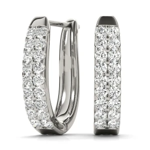Dalsy Lab-Created Hoop Diamond Earrings