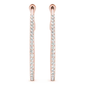 Keira Lab Grown Rose Gold Hoop Diamond Earrings