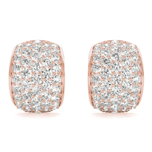 Elliot Lab Grown Rose Gold Hoop Diamond Earrings