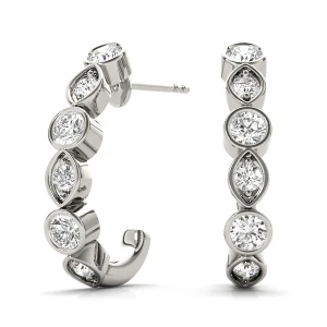 Ralfh Lab-Created Hoop Diamond Earrings