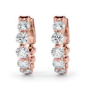 Erin Lab Grown Rose Gold Hoop Diamond Earrings
