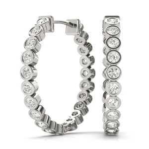 Ronnie Lab-Created Hoop Diamond Earrings
