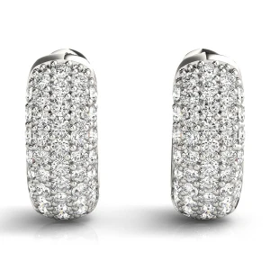 Molly Lab-Created Platinum Hoop Diamond Earrings