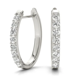 Katie Lab-Created Platinum Hoop Diamond Earrings