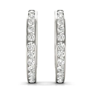 Aimee Lab-Created Hoop Diamond Earrings