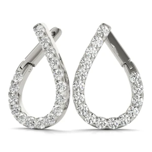 Aniya Natural Platinum Pave Setting  Cluster Diamond Earrings