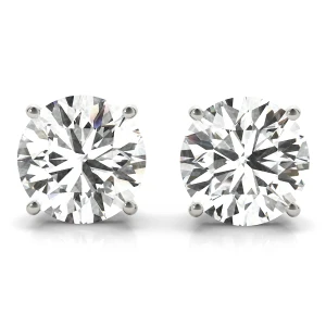 Rheena Lab-Created 4 Prong Set Studs Diamond Earrings