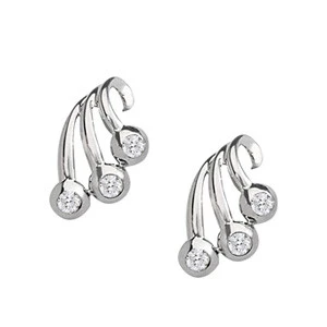 Franka Natural Round cut Diamond Cluster Earrings