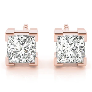 Eriel Lab-Created Diamond Rose Gold Studs Earrings