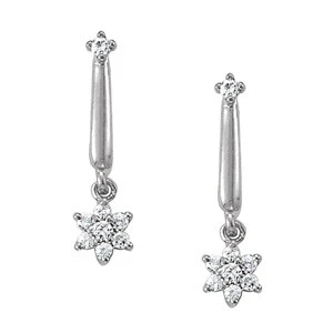  Elba Lab-Created Rose Gold Diamond Drop Earrings