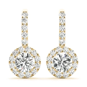 Eniko Lab-Created Yellow Gold Diamond Hoop Earrings