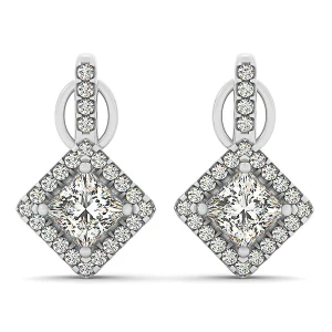 Esin Natural White Gold Diamond Designer Earrings