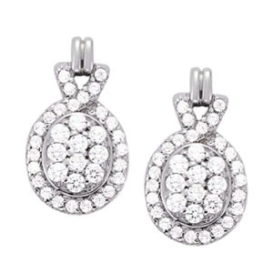  Felisia Natural Round cut Diamond Cluster Earrings