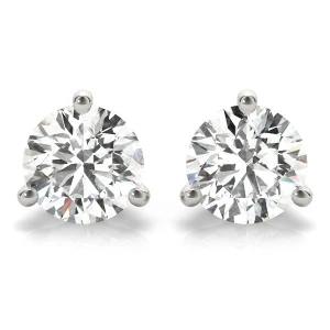 Elivia Lab-Created Diamond Round cut Studs Earrings
