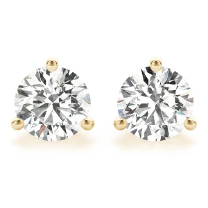 Elivia Lab Grown Diamond Yellow Gold Studs Earrings