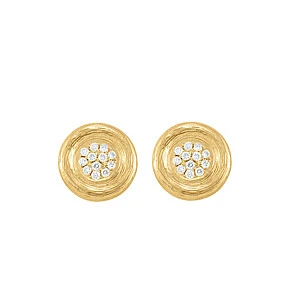  Effy 0.48 Carat Natural Round cut Diamond Cluster Earrings