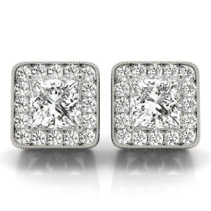  Eteri Natural White Gold Diamond Designer Earrings