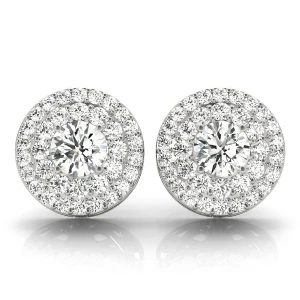 Elna Lab-Created Halo Diamond Earrings
