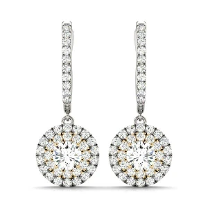Enitan Natural Diamond Yellow Gold Womens Drop Earrings