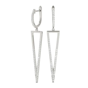 Arthur Lab Grown White Gold Pave Set  Designer Diamond Earrings