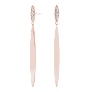 Arden Lab-Created Rose Gold Bezel Set Designer Diamond Earrings