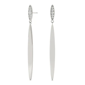 Arden Lab Grown White Gold Bezel Set Designer Diamond Earrings