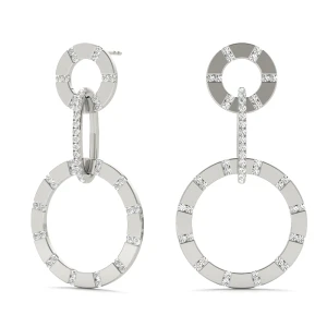 Alexis Lab-Created Channel Set Designer Diamond Earrings