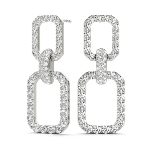 Storm Lab Grown White Gold Pave Set  Designer Diamond Earrings