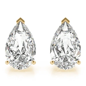 Eda Lab Grown Diamond Yellow Gold Studs Earrings