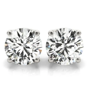 Emira Lab-Created Diamond Silver Studs Earrings
